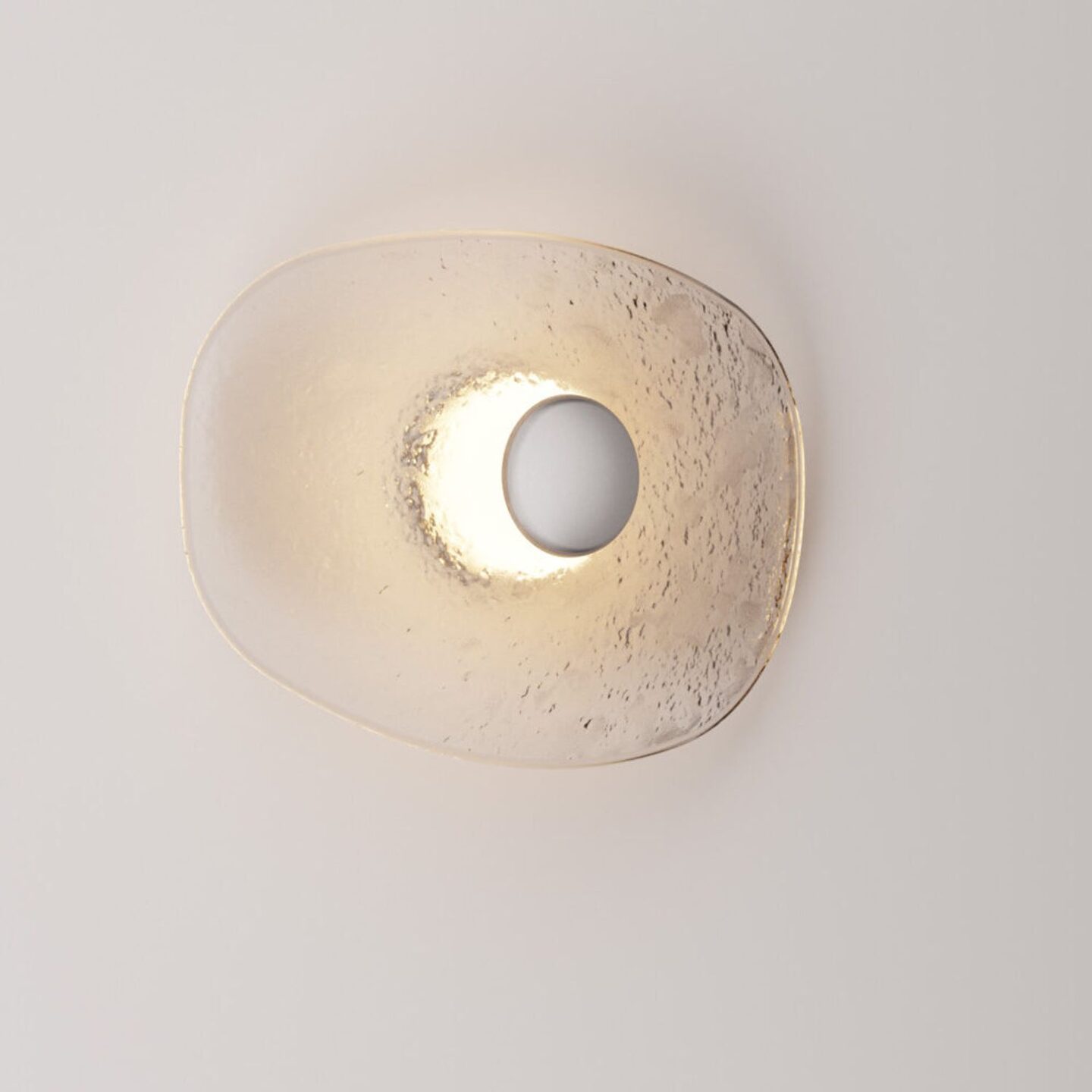 Isle Sconce Long Clear & Raw Steel